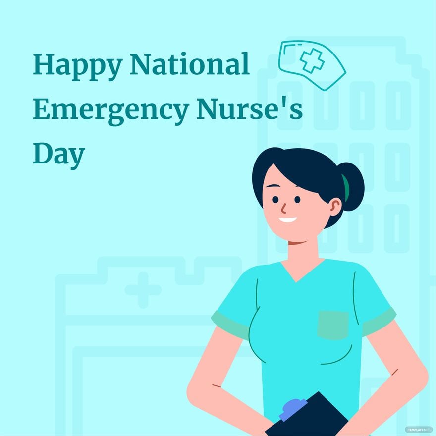Happy National Emergency Nurse's Day Illustration