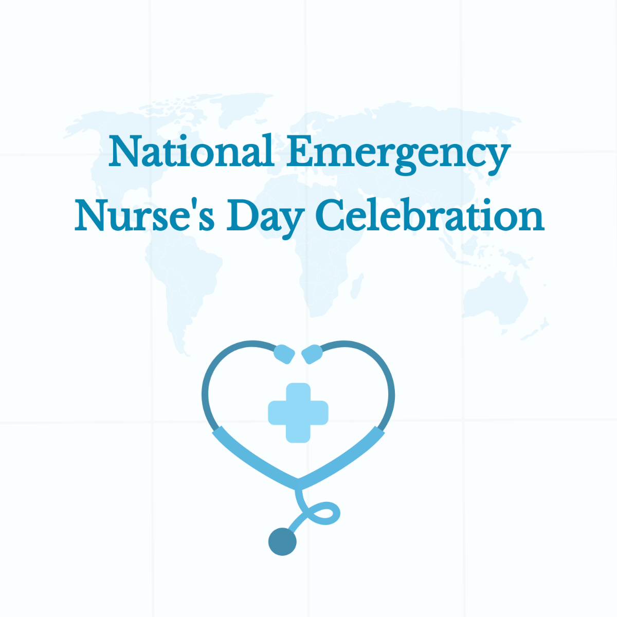 National Emergency Nurse's Day Celebration Vector Template