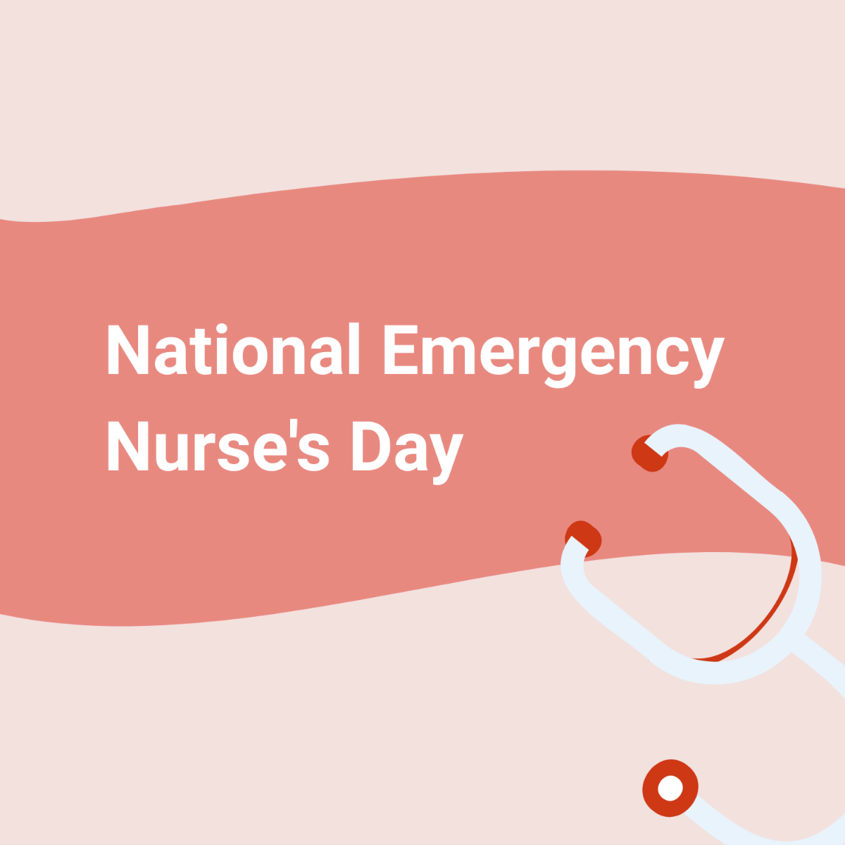 Free National Emergency Nurse's Day Clipart Vector Template