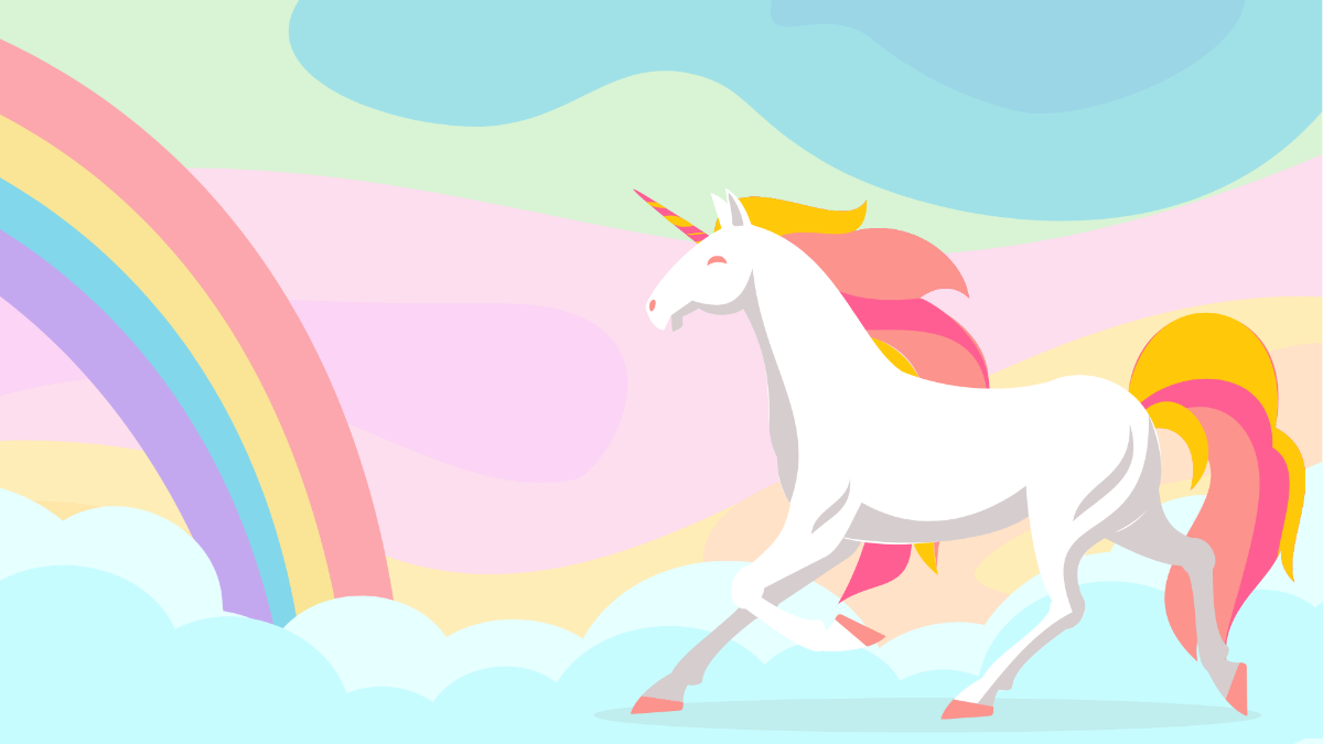 Unicorn Holographic Background Template