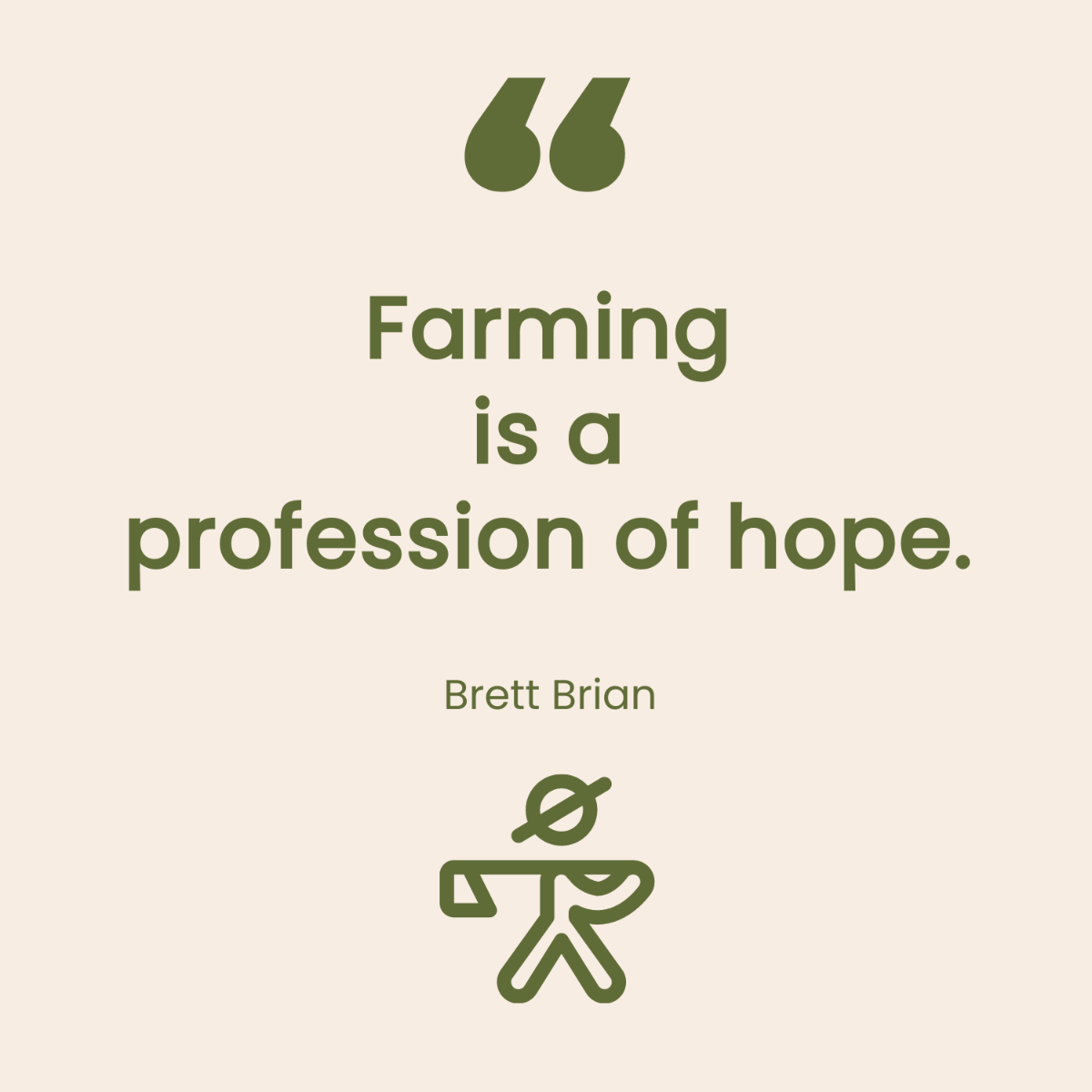 Farmers Day Quote Vector Template