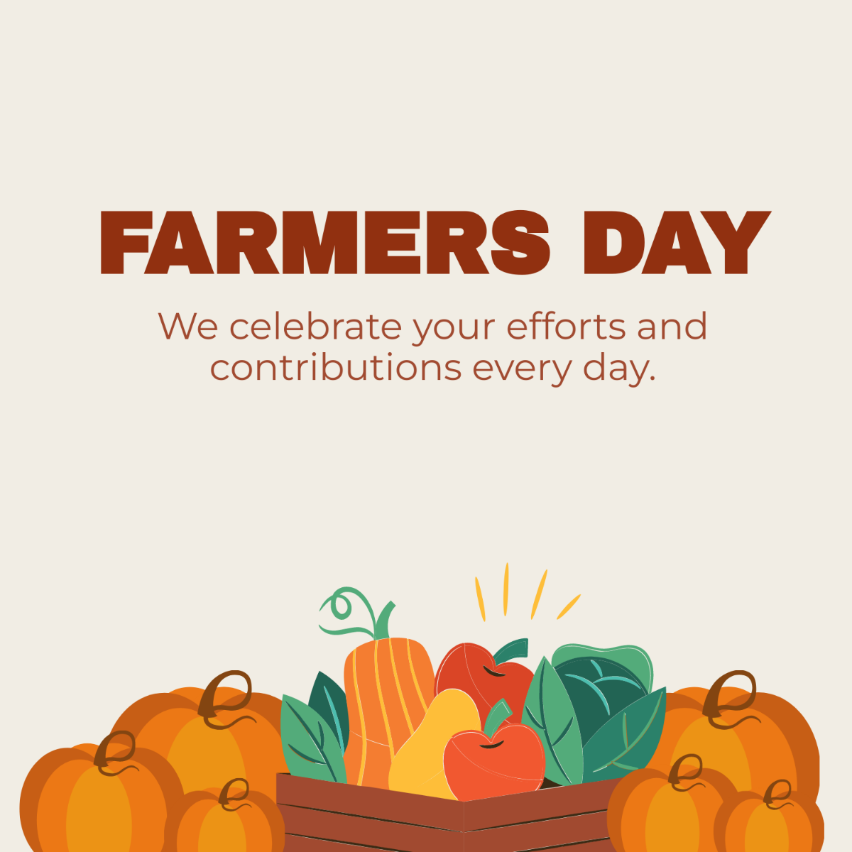 Farmers Day Flyer Vector Template