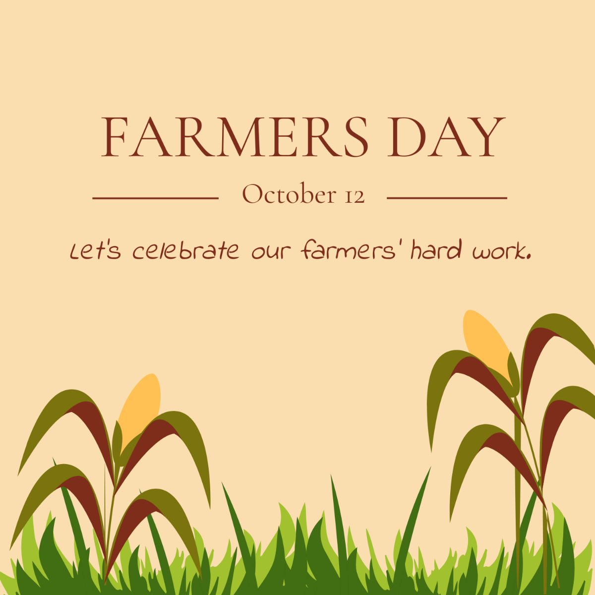 Free Farmers Day Poster Vector Template