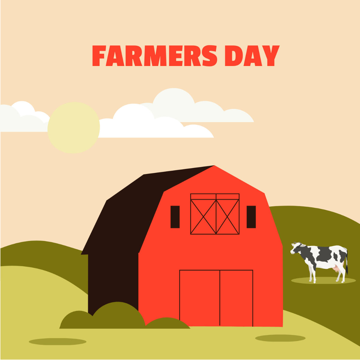 Farmers Day Vector Template