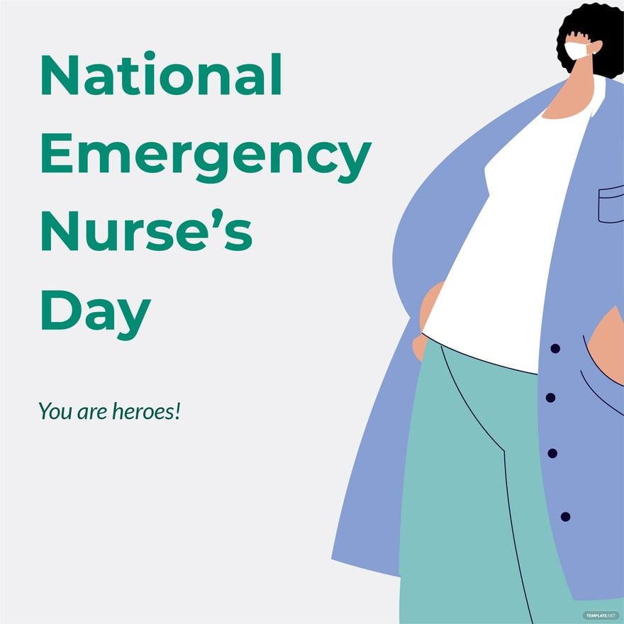 Free National Emergency Nurse’s Day Poster Vector in Illustrator, PSD, EPS, SVG, JPG, PNG