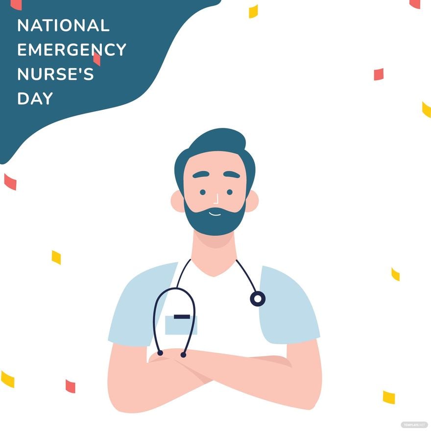National Emergency Nurse’s Day Vector in Illustrator, PSD, EPS, SVG, JPG, PNG