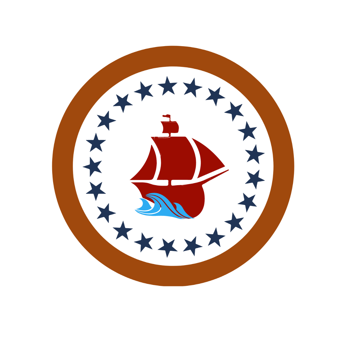 Columbus Day Logo Clipart Template
