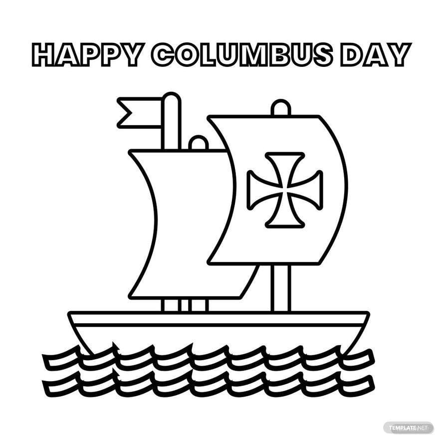 Columbus Day Drawing in JPG, PSD, Illustrator, SVG, EPS, PNG, PDF
