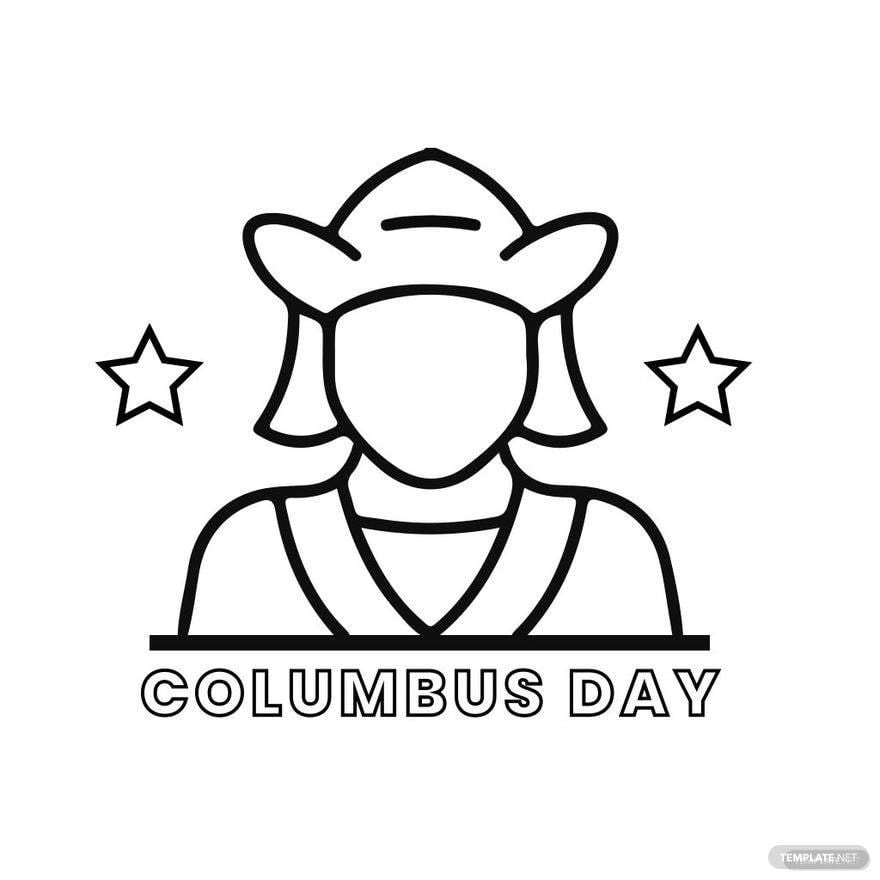 Free Cute Columbus Day Drawing
