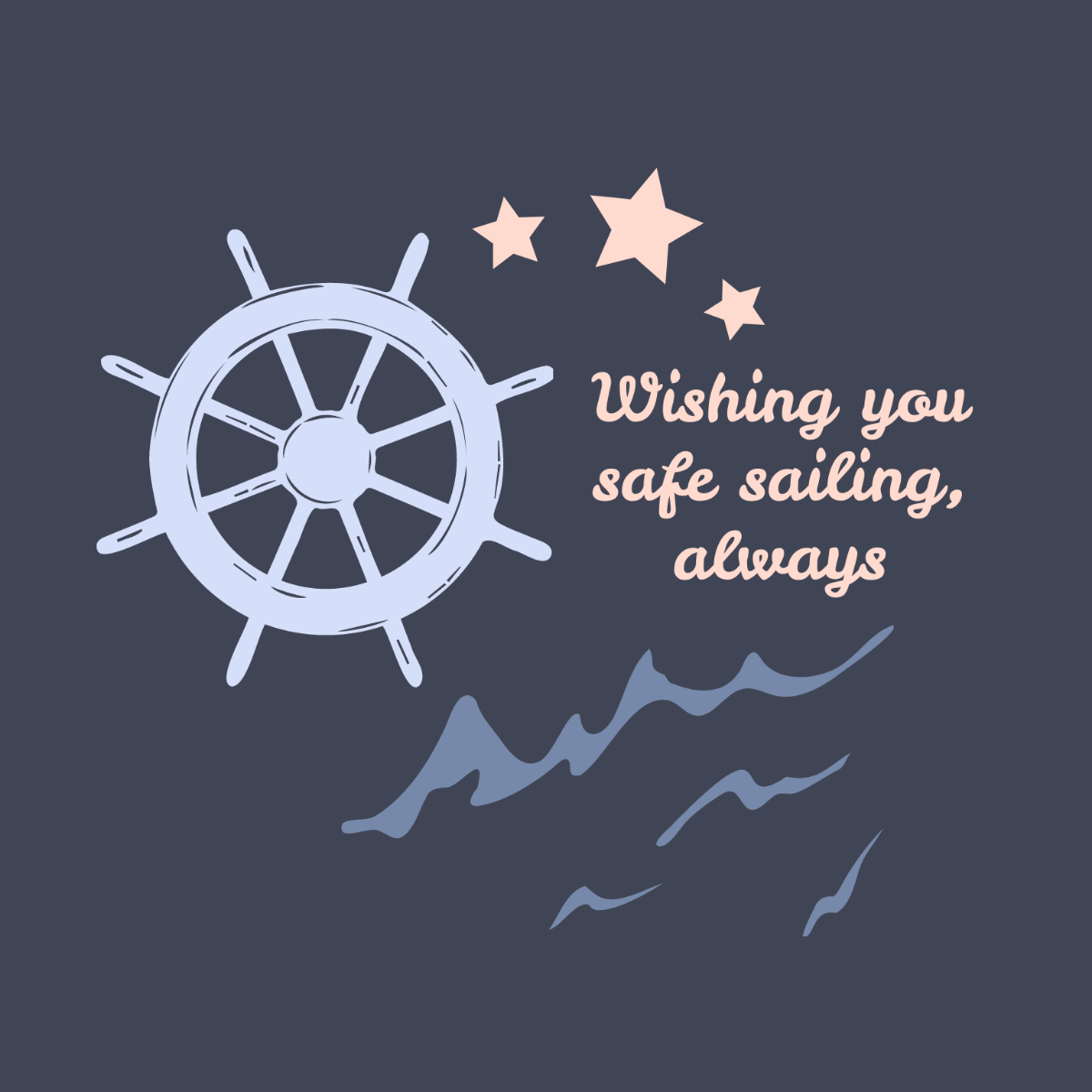 Free Navy Birthday Wishes Vector Template