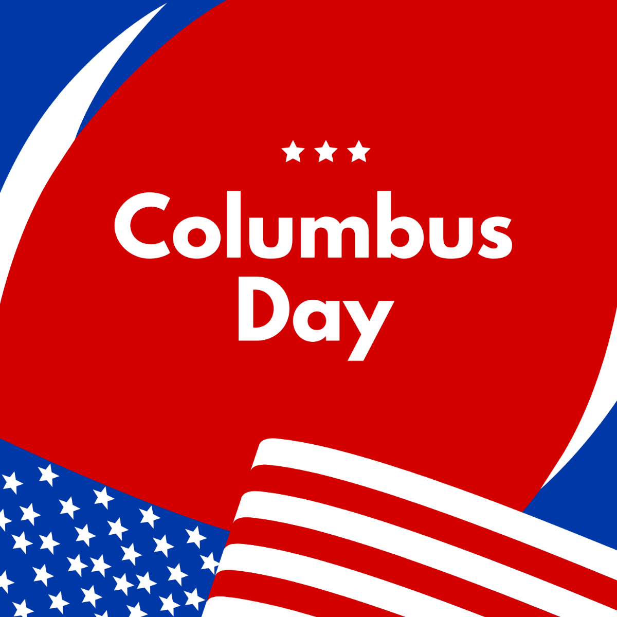 Happy Columbus Day Vector Template