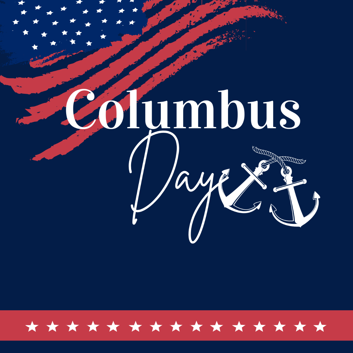 Columbus Day Design Clipart Template