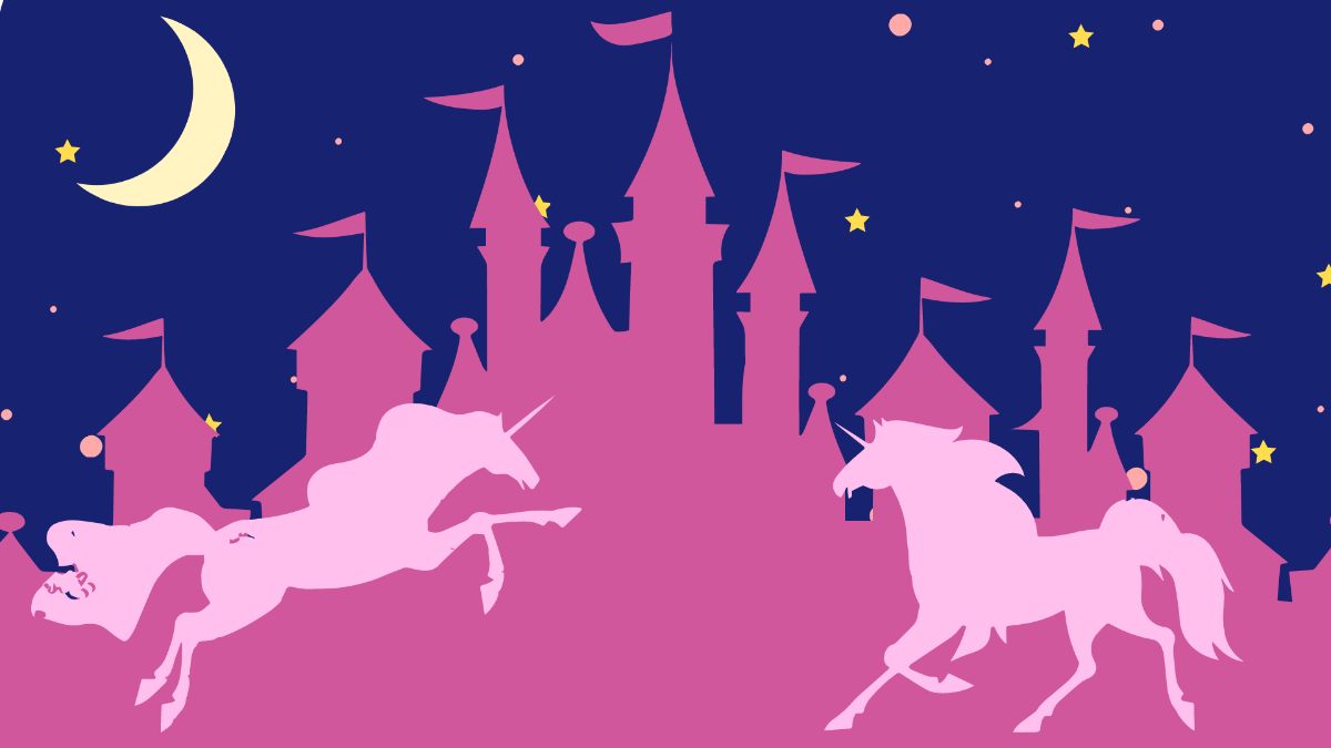 Free Unicorn Virtual Background Template