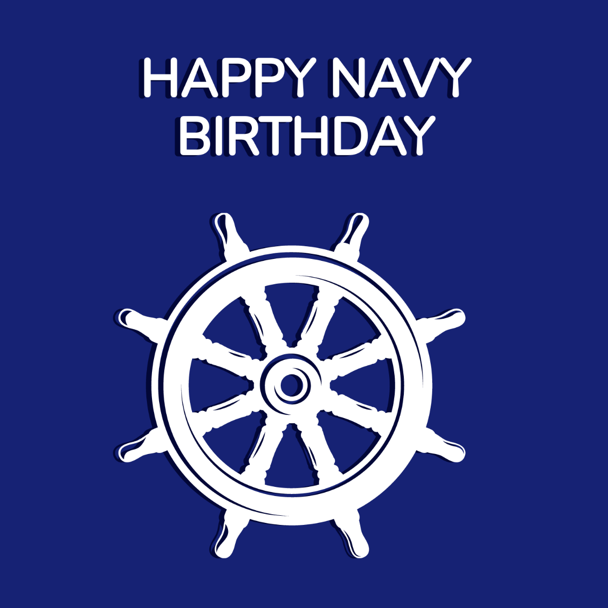 Happy Navy Birthday Vector Template