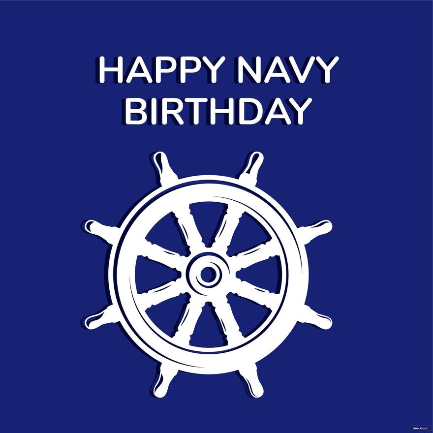 Free Happy Navy Birthday Vector in Illustrator, PSD, EPS, SVG, JPG, PNG