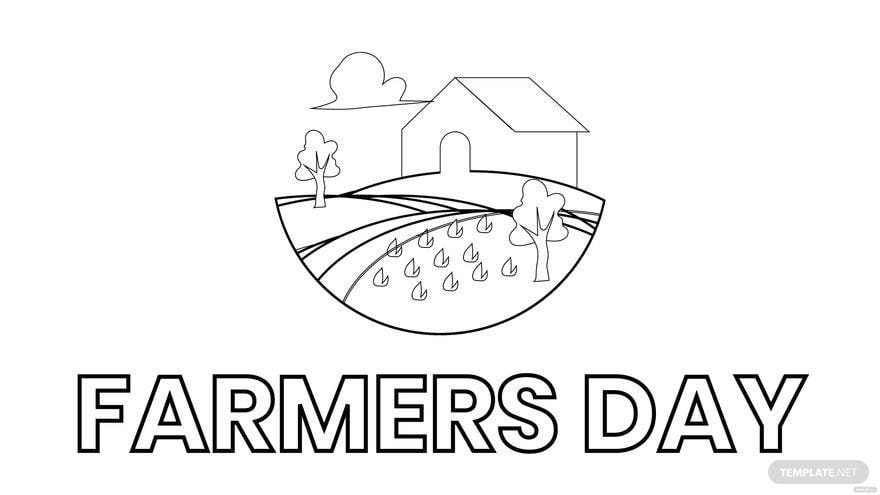 Free Farmers Day Drawing Background in PDF, Illustrator, PSD, EPS, SVG, JPG, PNG