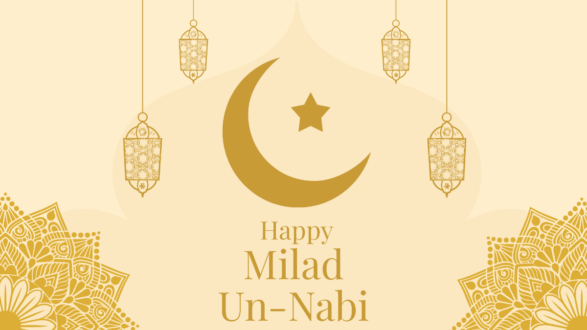 Free Happy Milad un Nabi Background Template