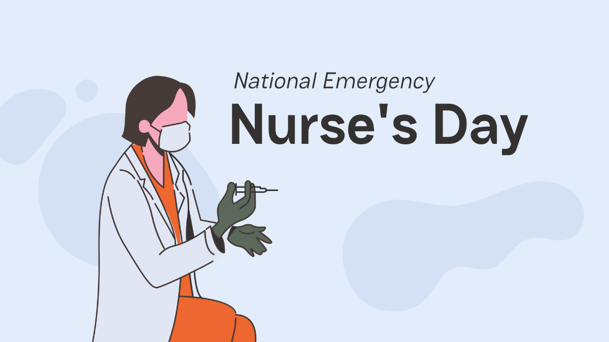 National Emergency Nurse’s Day Vector Background Template