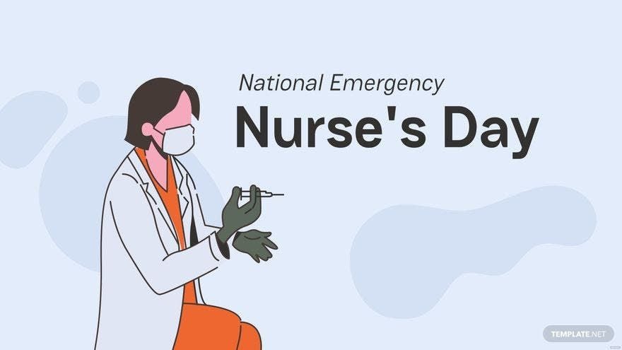 National Emergency Nurse’s Day Vector Background in PDF, Illustrator, PSD, EPS, SVG, JPG, PNG