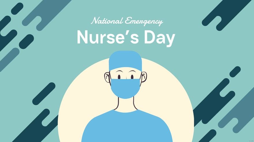 Free National Emergency Nurse’s Day Banner Background in PDF, Illustrator, PSD, EPS, SVG, JPG, PNG