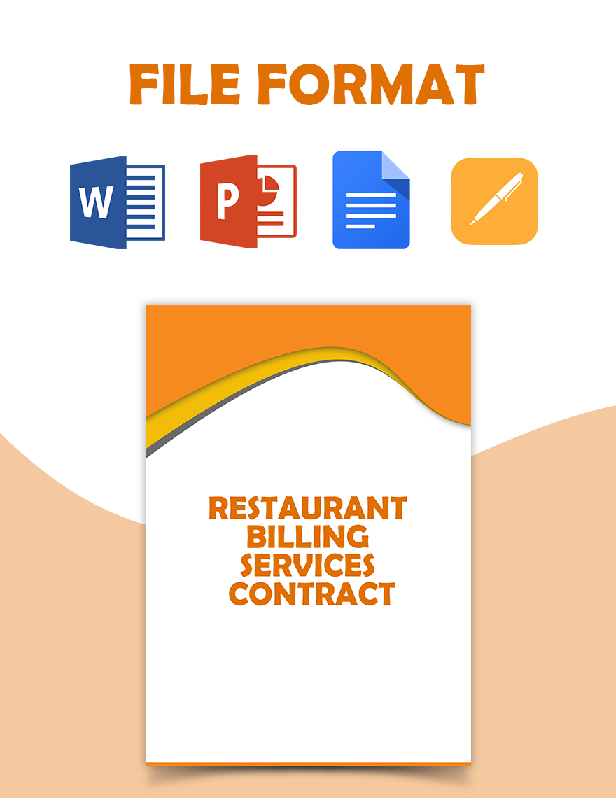 Restaurant Billing Services Contract Template