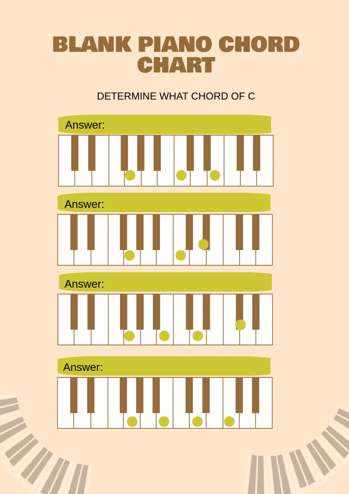 Free Blank Piano Chord Chart