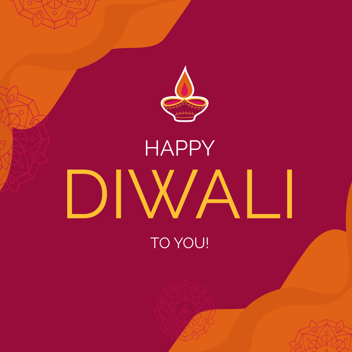 Diwali Greeting Card Vector Template