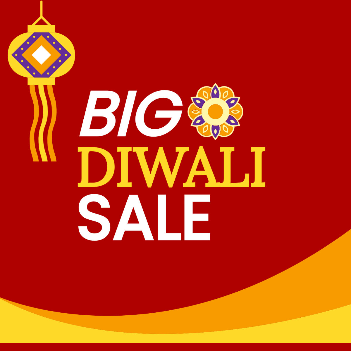 Diwali Sale Vector Template