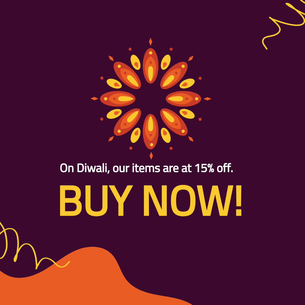Diwali Promotion Vector Template