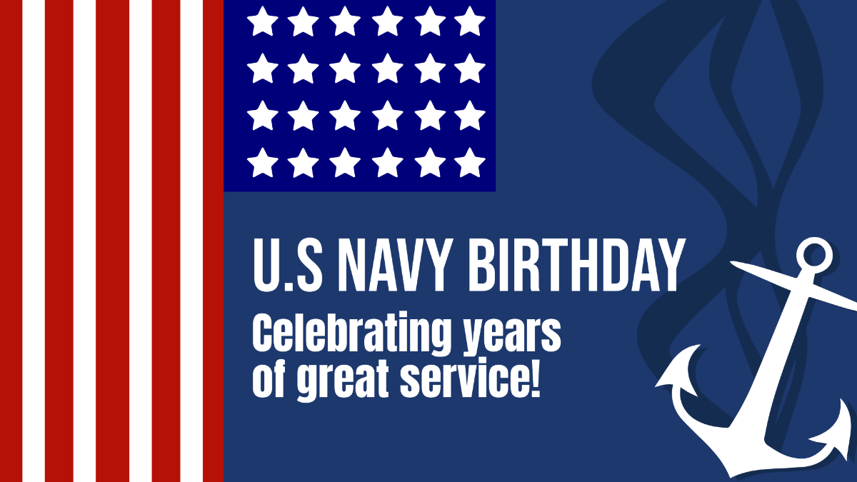 Navy Birthday Flyer Background Template