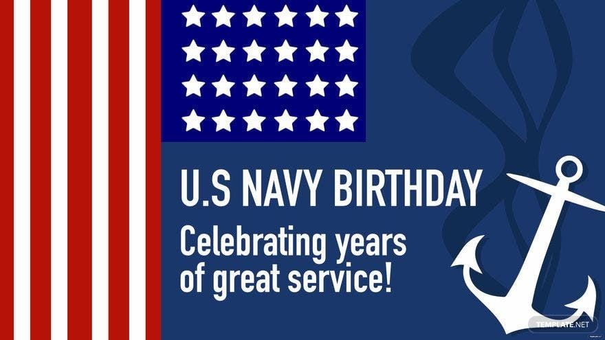 Navy Birthday Flyer Background