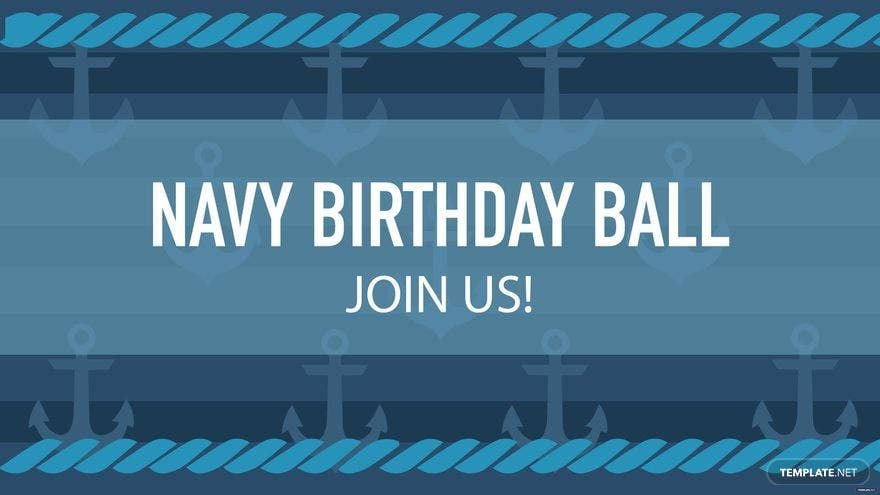 Navy Birthday Invitation Background