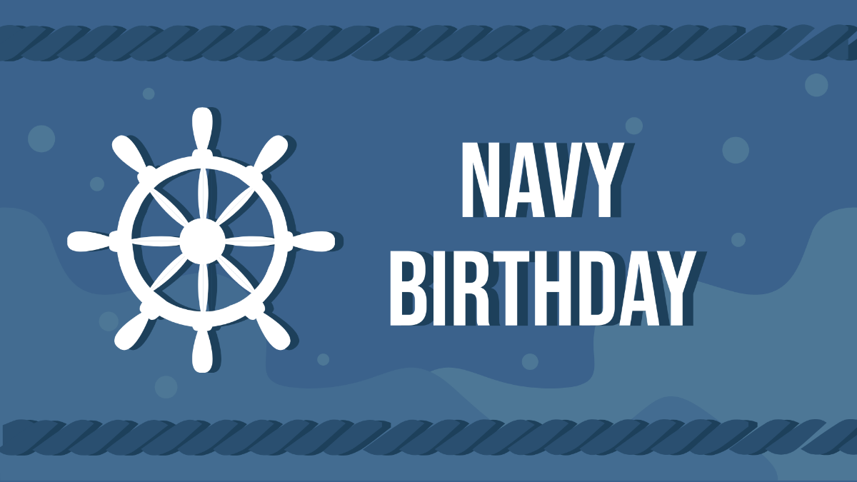 Navy Birthday Background Template
