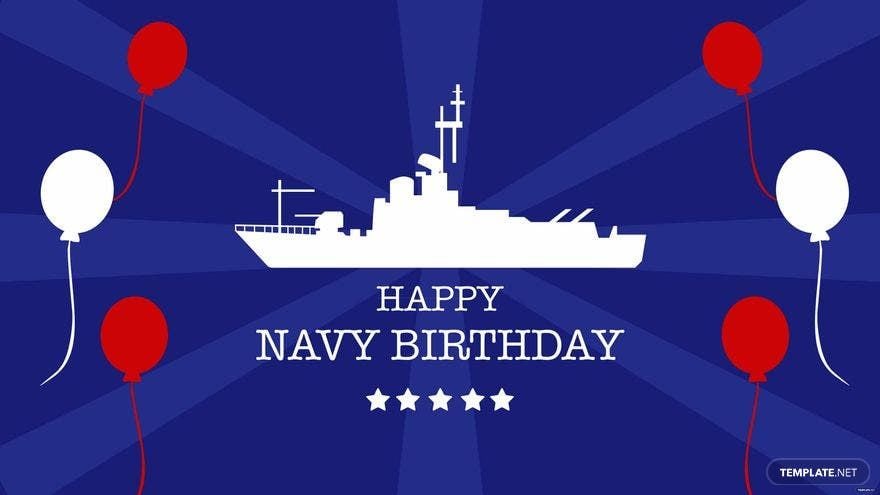 Happy Navy Birthday Background