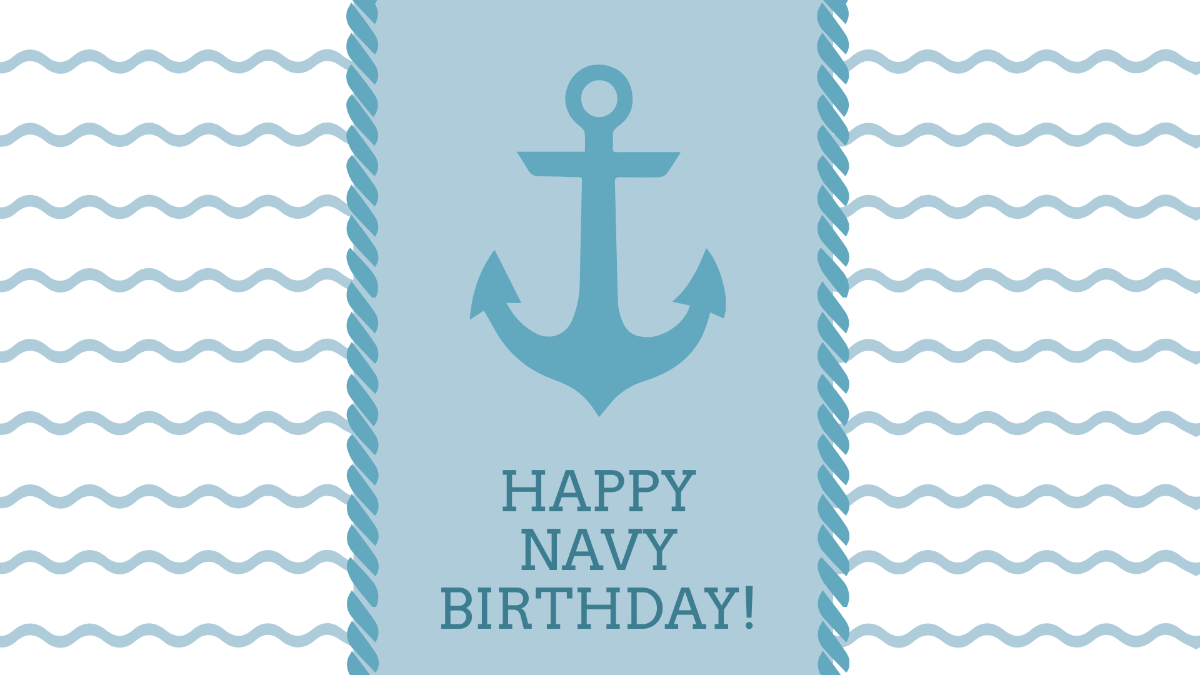 High Resolution Navy Birthday Background Template
