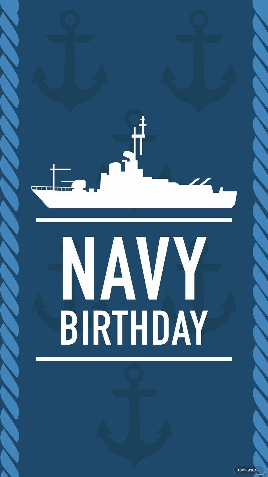 Navy Birthday iPhone Background