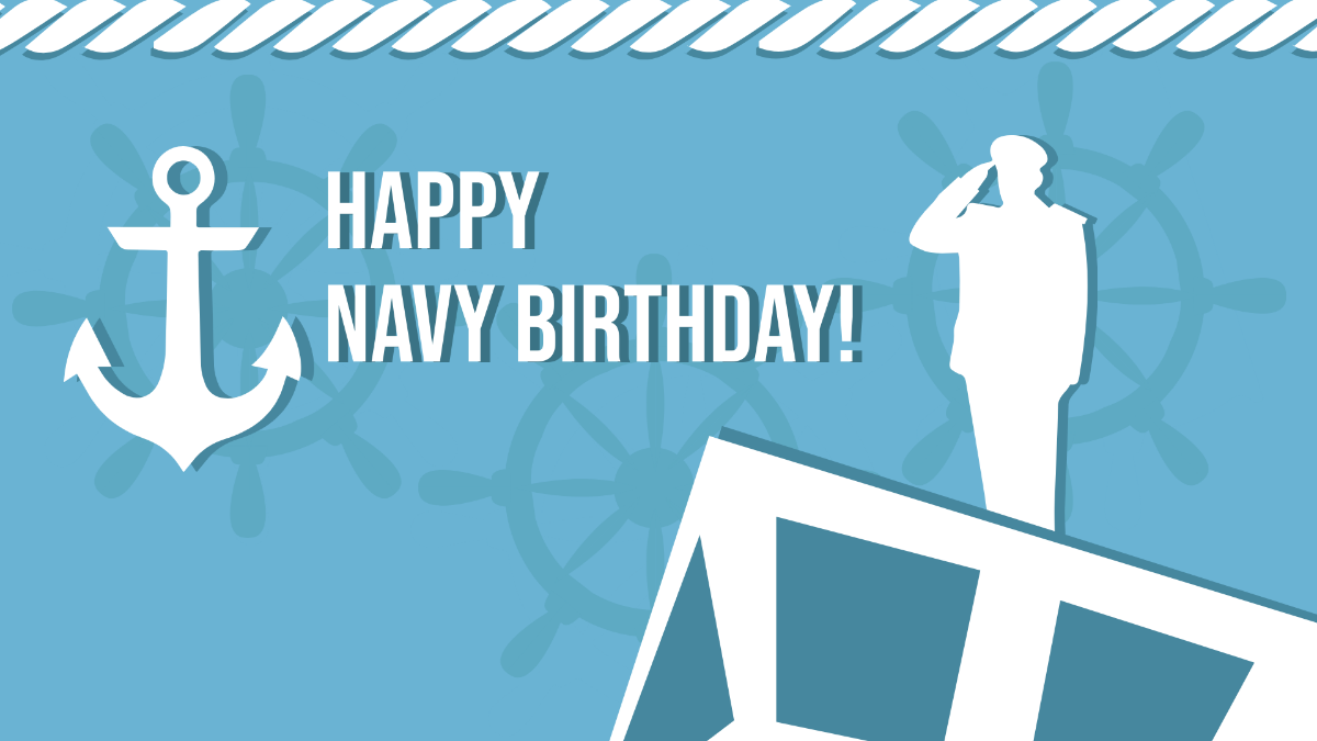 Free Navy Birthday Wallpaper Background Template