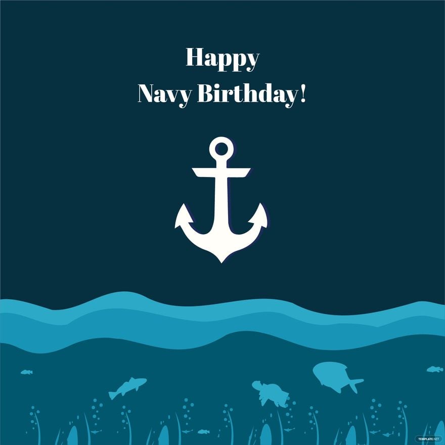 Navy Birthday Celebration Vector