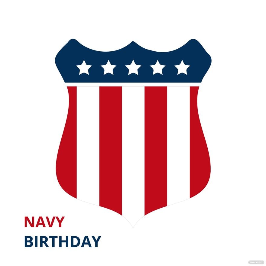 Navy Birthday Clipart Vector
