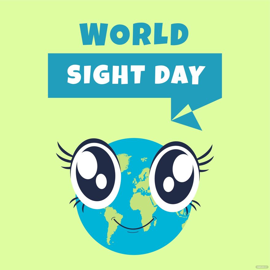 Free World Sight Day Cartoon Vector