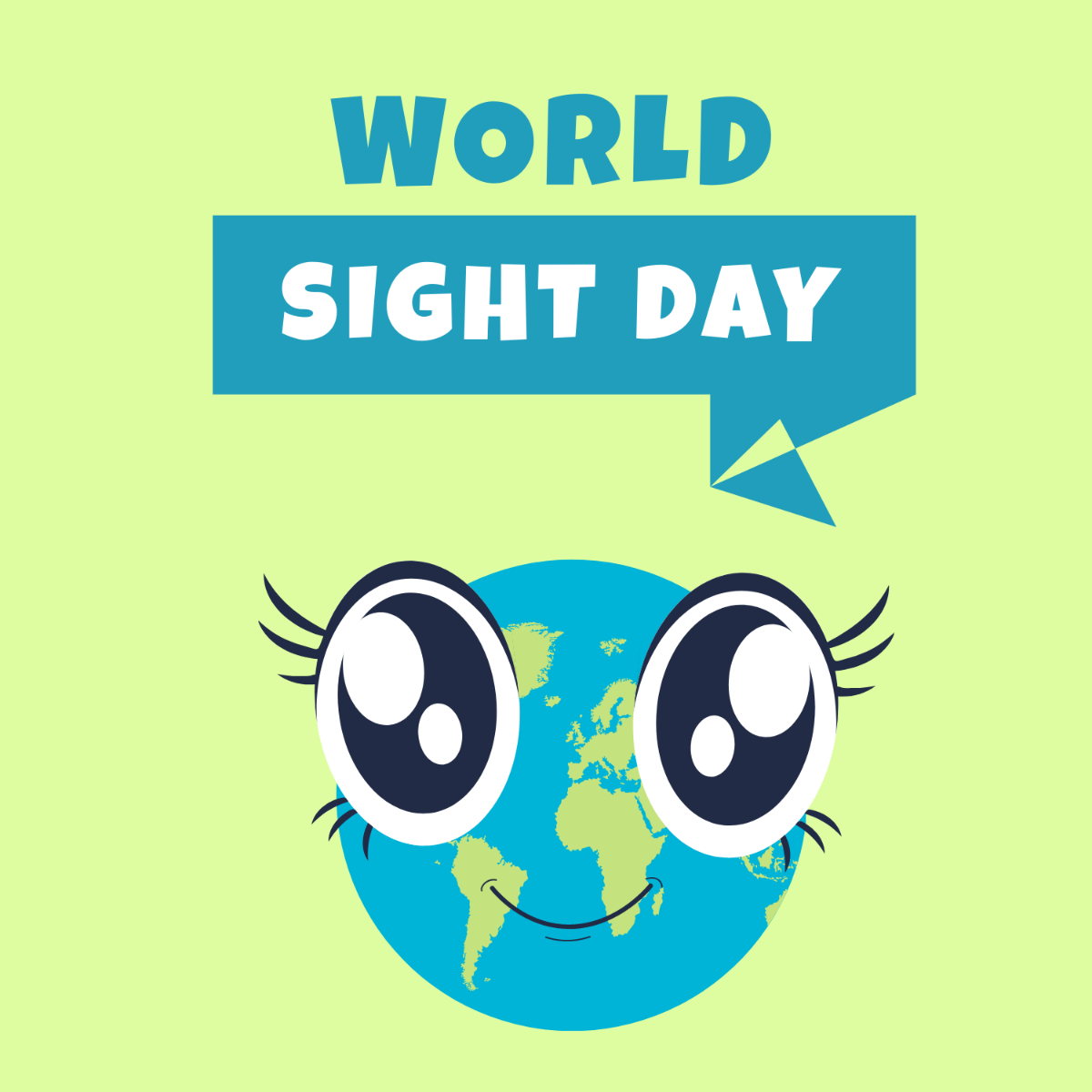 Free World Sight Day Cartoon Vector Template - Edit Online & Download ...