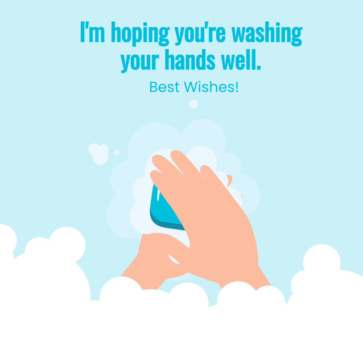 Global Handwashing Day Wishes Vector Template
