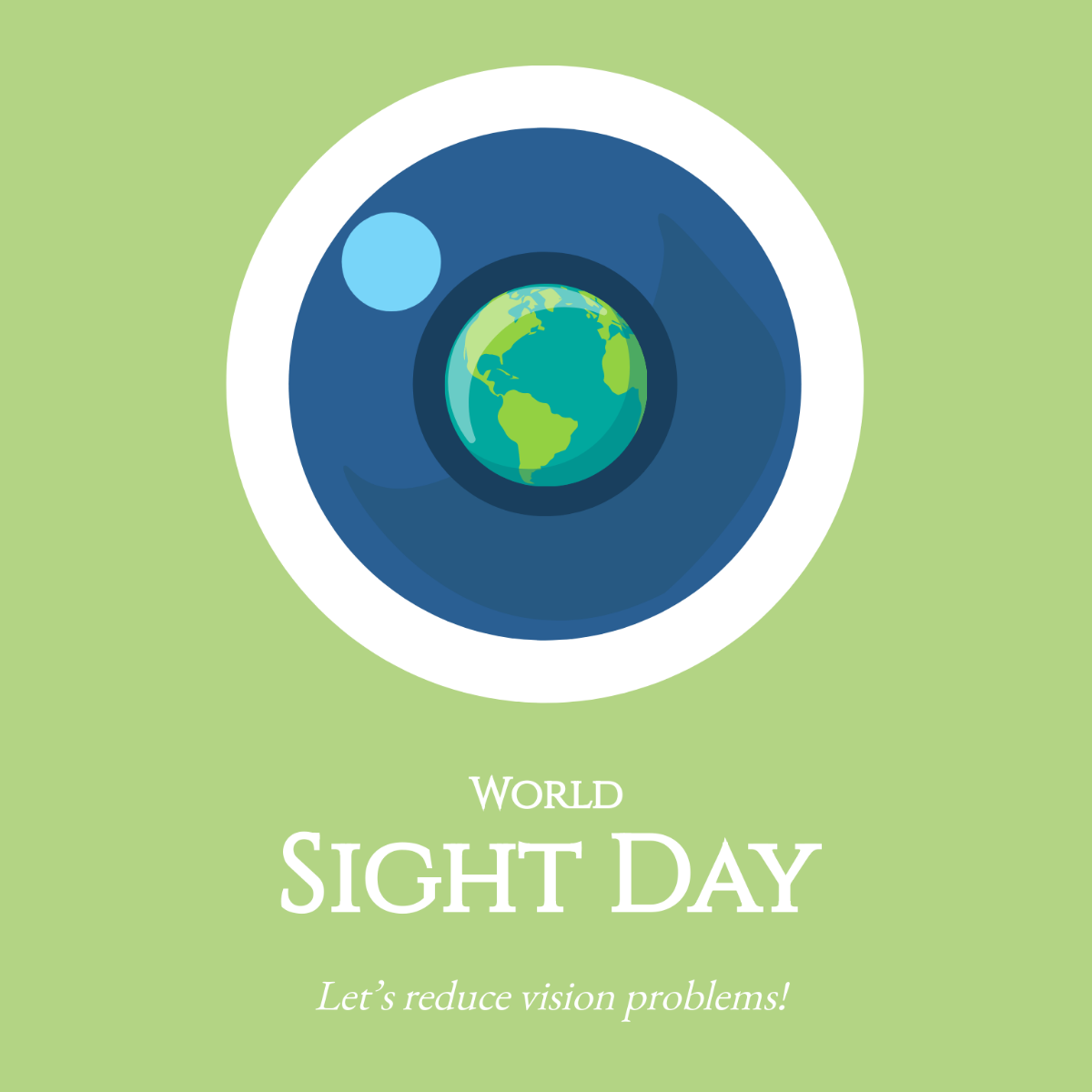 Free World Sight Day Poster Vector Template