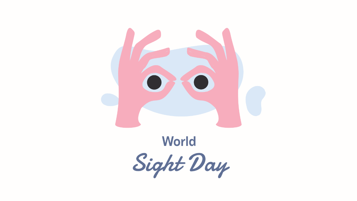 Free World Sight Day Cartoon Background Template