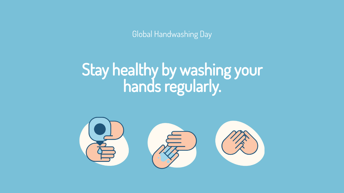 Global Handwashing Day Wishes Background Template