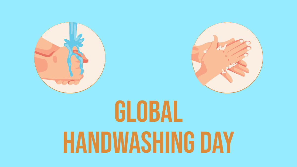 Free Global Handwashing Day Photo Background Template