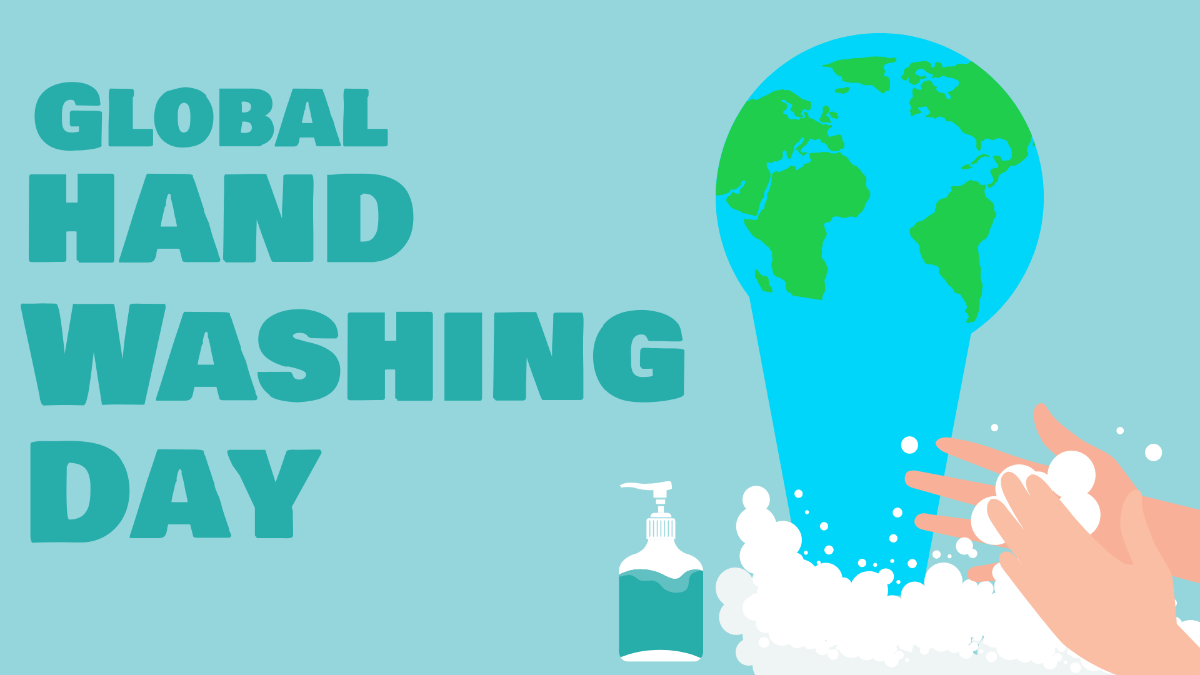 Global Handwashing Day Banner Background Template