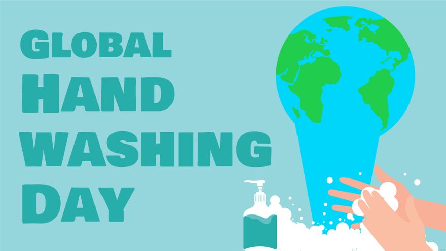 Global Handwashing Day Banner Background in PDF, Illustrator, PSD, EPS, SVG, JPG, PNG