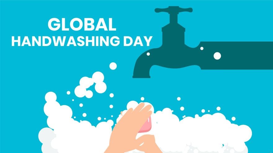 Free Global Handwashing Day Design Background in PDF, Illustrator, PSD, EPS, SVG, JPG, PNG