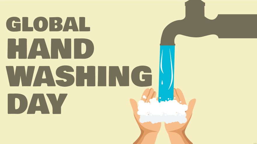 Free Global Handwashing Day Cartoon Background
